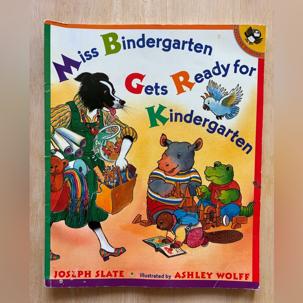 Miss Bindergarten Gets Ready for Kindergarten by Joseph Slate, 1996 Paperback